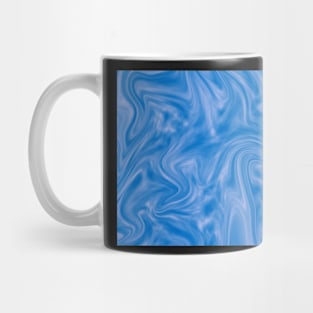 Light Blue Swirling Marble Pattern Mug